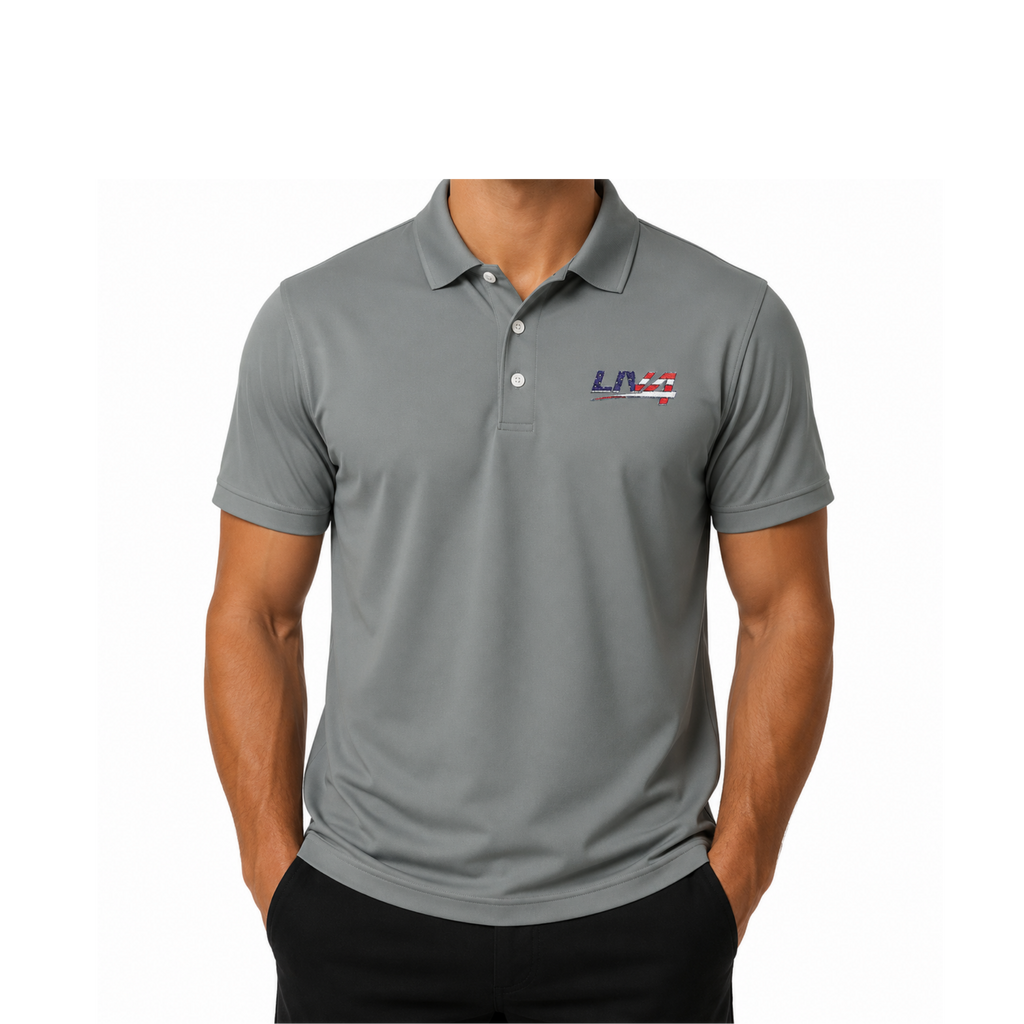 LIV 4 Patriotic Embroidered Men's Performance Polo | Lightweight UPF 50