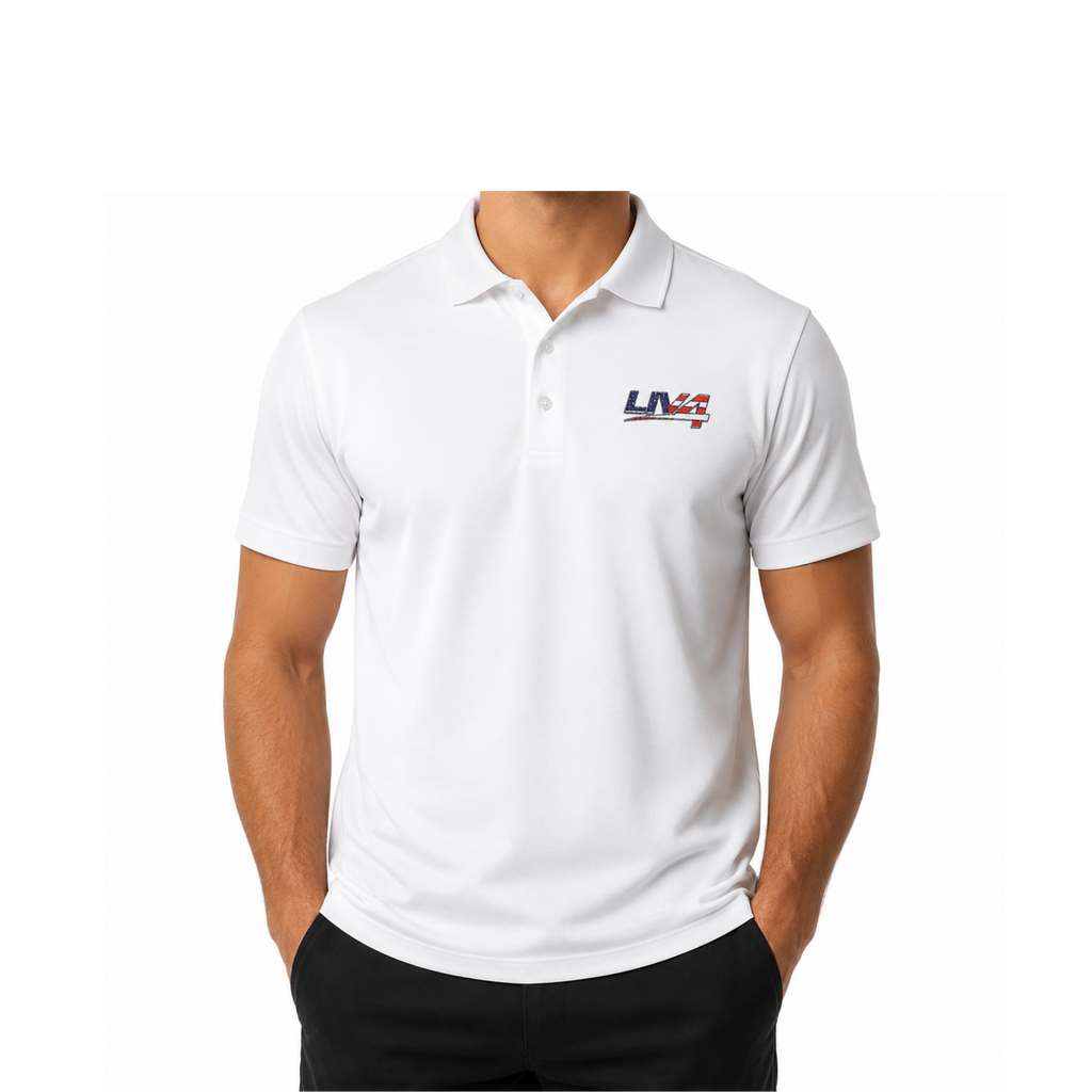 LIV 4 Patriotic Embroidered Men's Performance Polo | Lightweight UPF 50