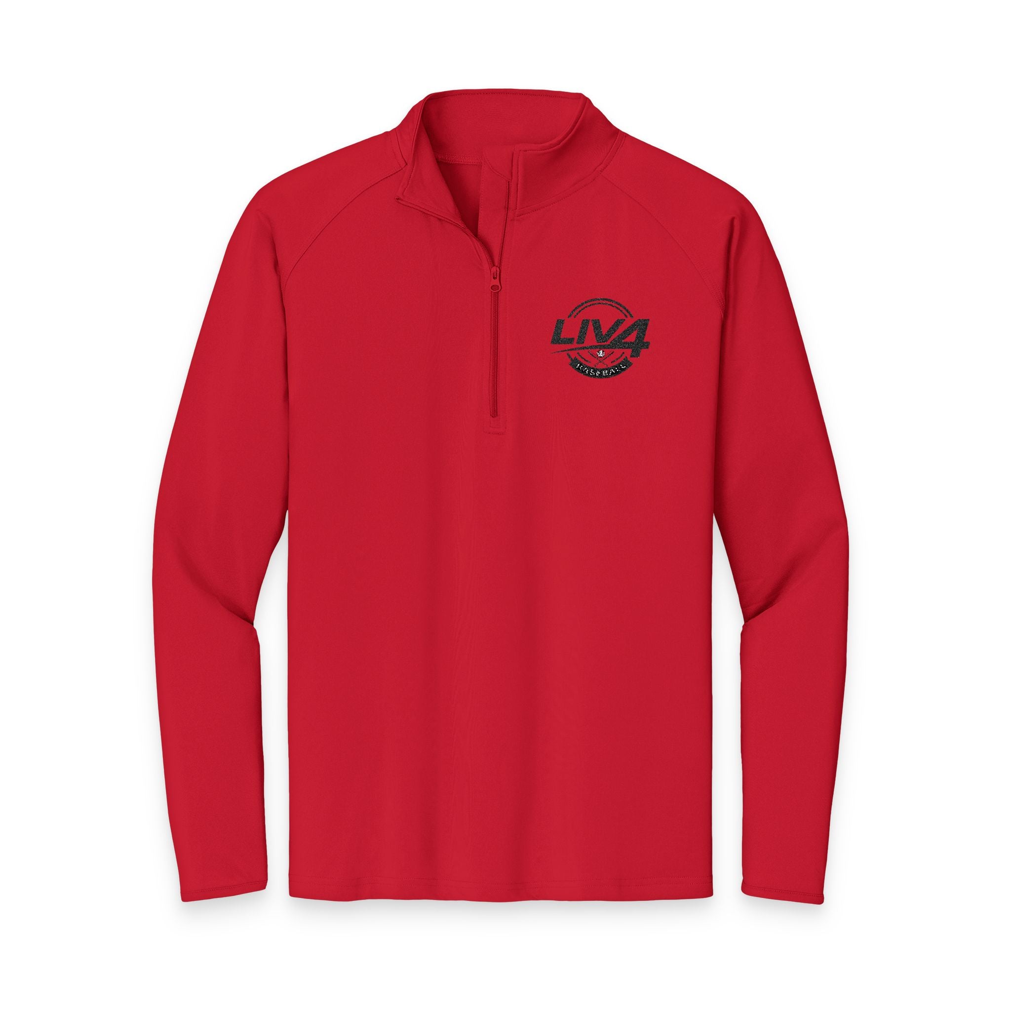 LIV 4 Baseball Embroidered Men's Performance Lightweight Quarter-Zip | Moisture Wicking