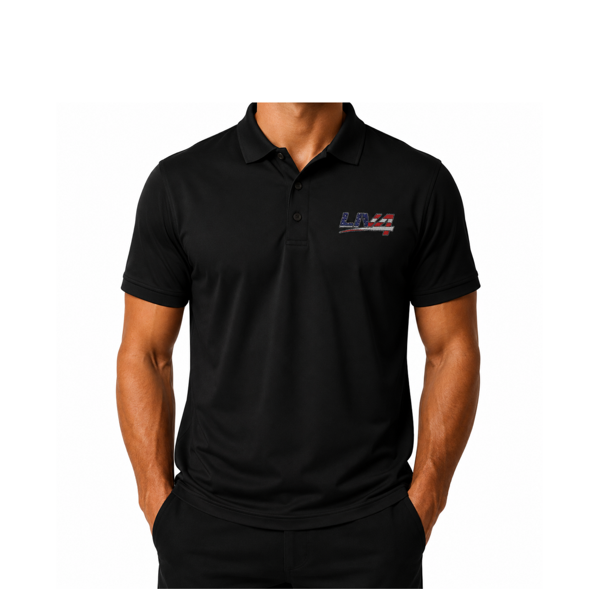 LIV 4 Patriotic Embroidered Men's Performance Polo | Lightweight UPF 50