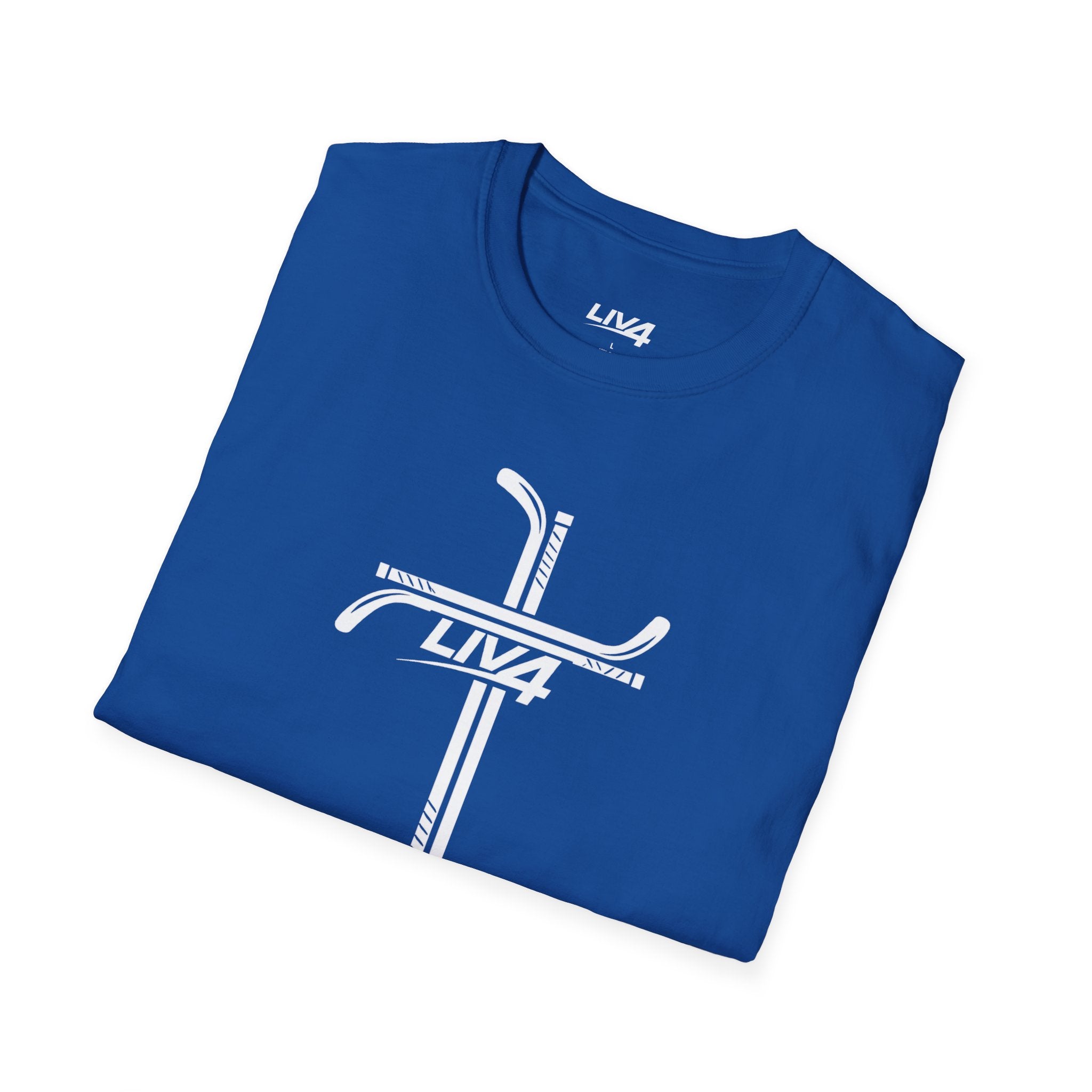 LIV 4 Hockey Cross Unisex Lightweight T-Shirt | White Letter