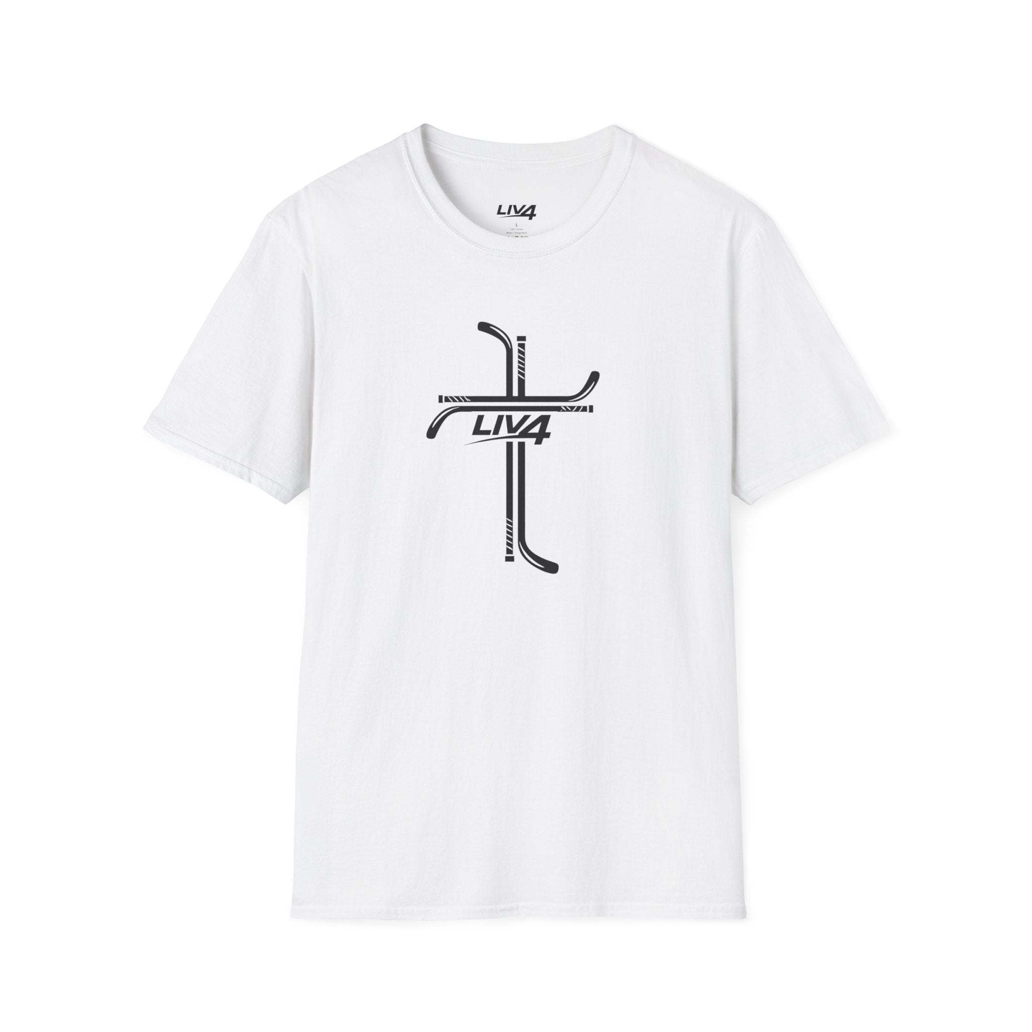 LIV 4 Hockey Cross Unisex Lightweight T-Shirt | Black Letter