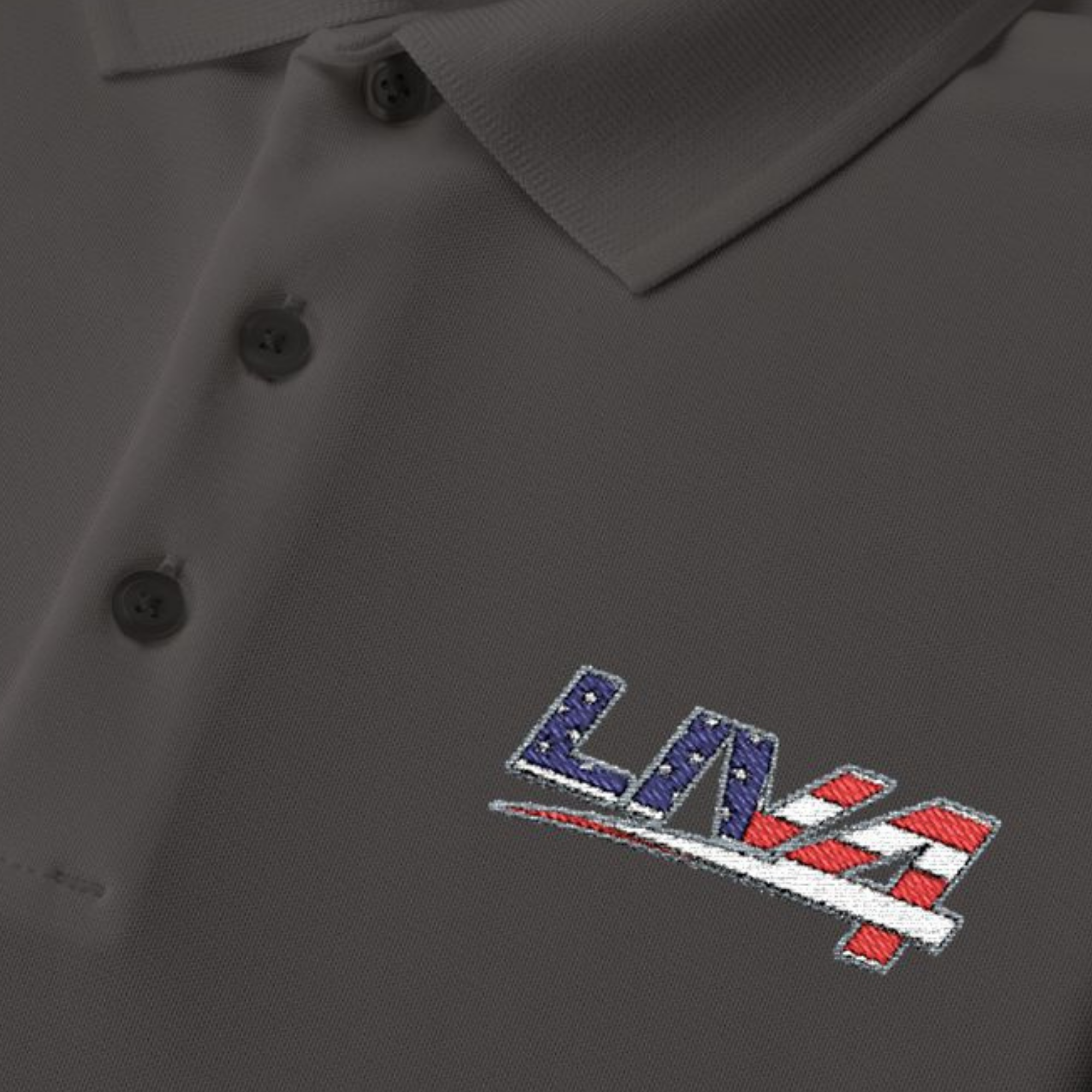 LIV 4 Patriotic Embroidered Men's Performance Polo | Lightweight UPF 50