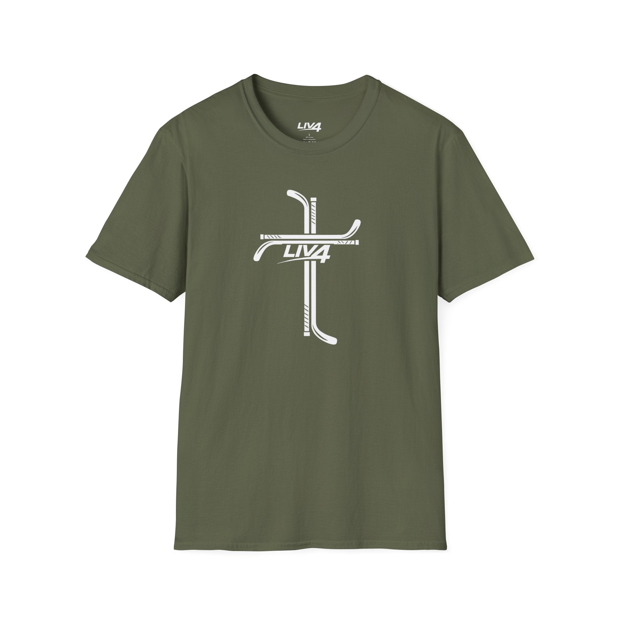 LIV 4 Hockey Cross Unisex Lightweight T-Shirt | White Letter