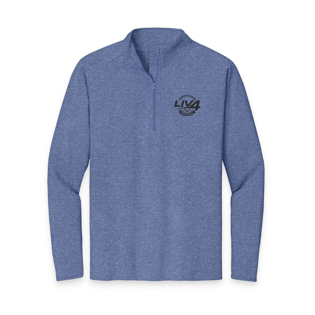 LIV 4 Softball Embroidered Men's Performance Lightweight Quarter-Zip | Moisture Wicking