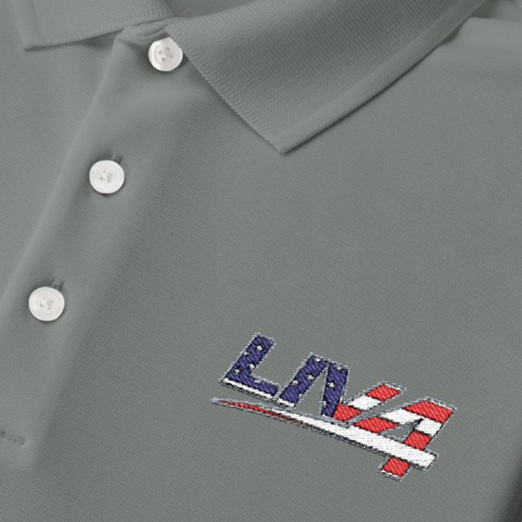 LIV 4 Patriotic Embroidered Men's Performance Polo | Lightweight UPF 50