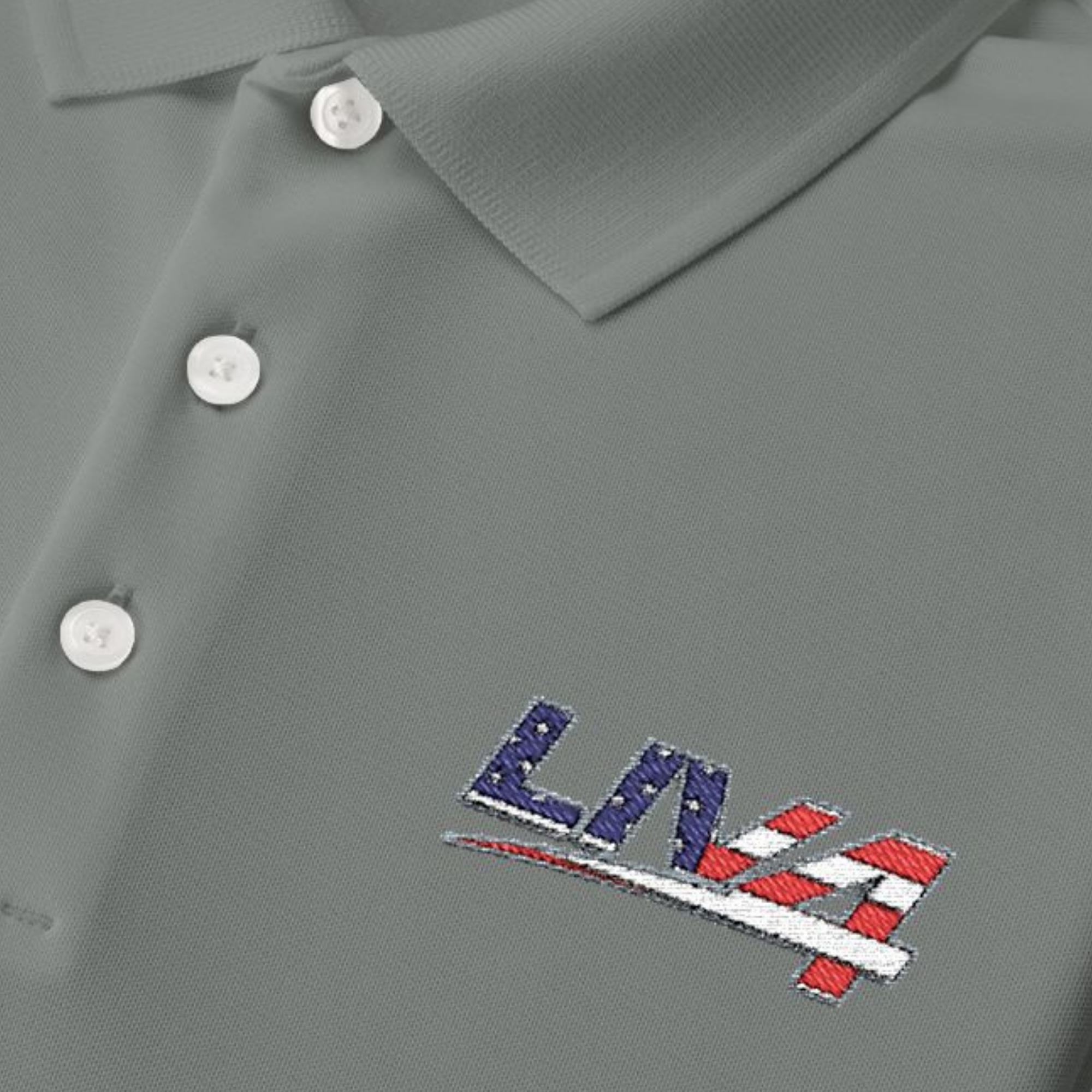 LIV 4 Patriotic Embroidered Men's Performance Polo | Lightweight UPF 50