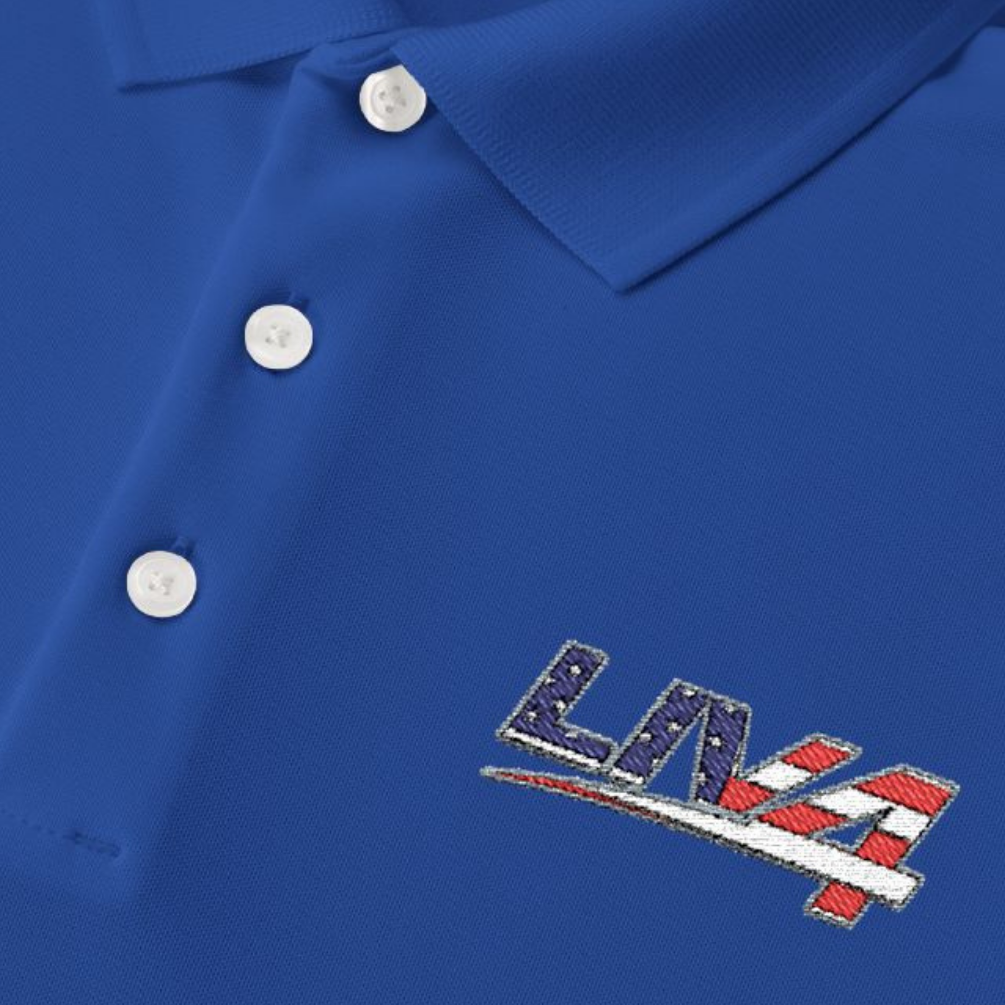 LIV 4 Patriotic Embroidered Men's Performance Polo | Lightweight UPF 50