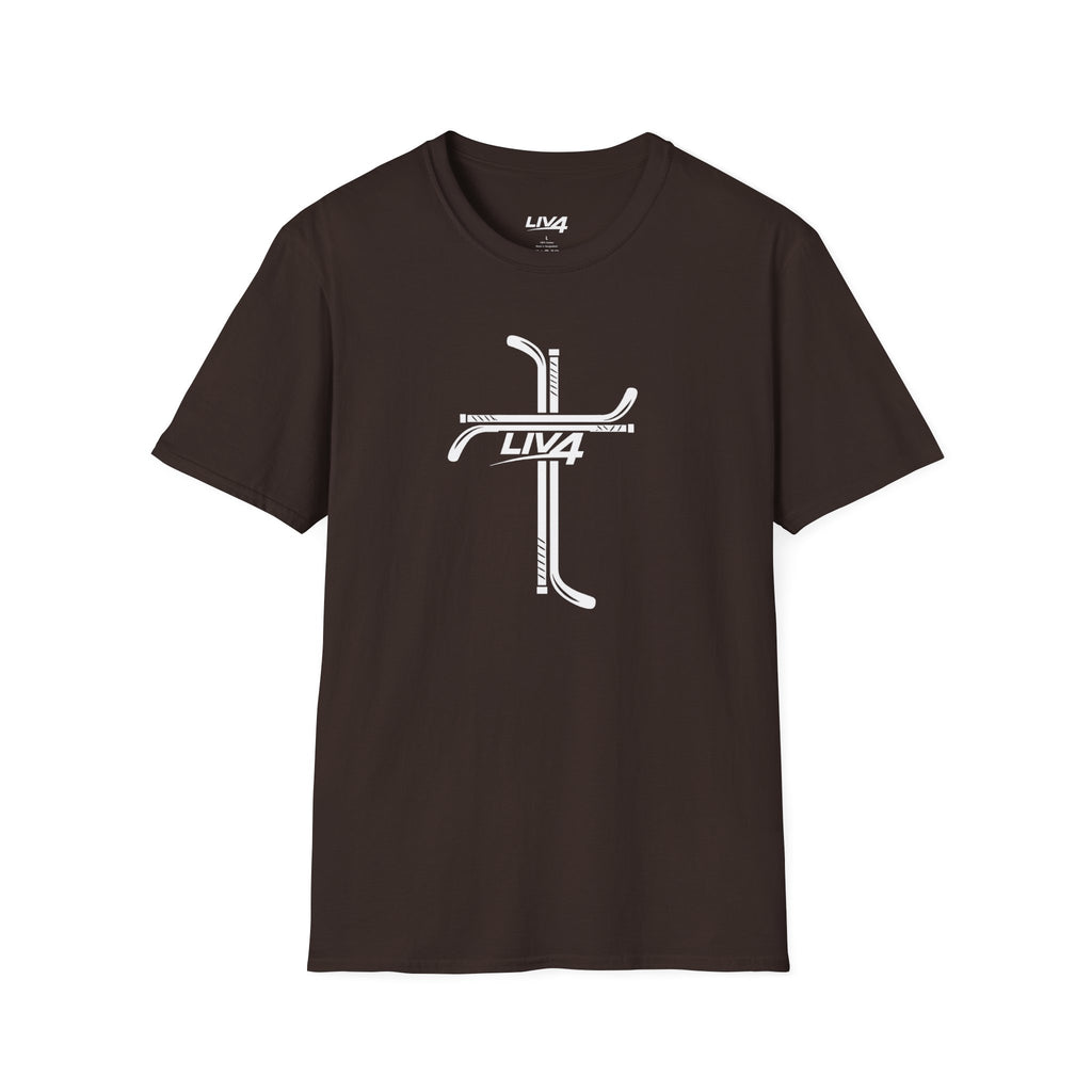 LIV 4 Hockey Cross Unisex Lightweight T-Shirt | White Letter