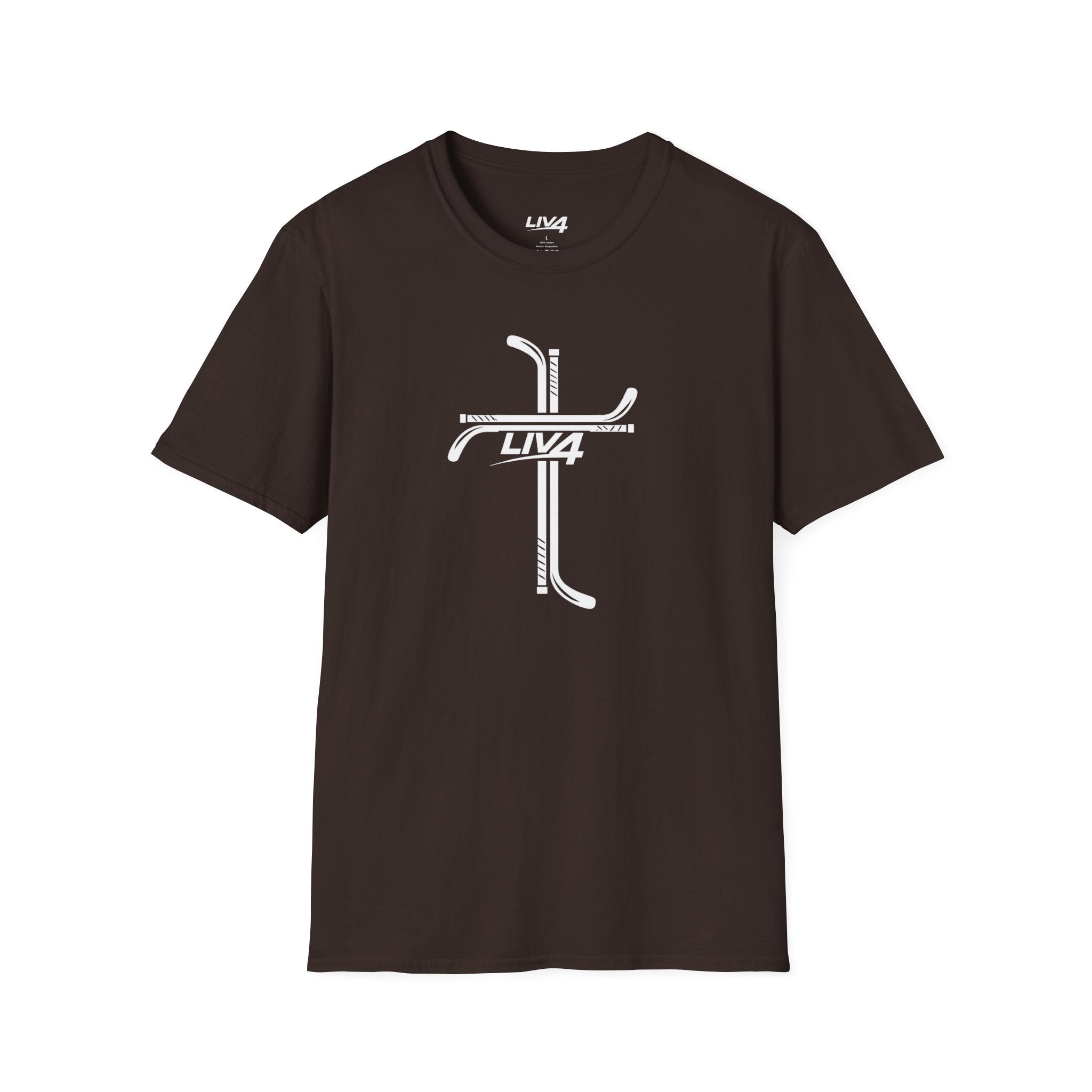 LIV 4 Hockey Cross Unisex Lightweight T-Shirt | White Letter