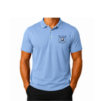 LIV 4 Crossed Golf Clubs Embroidered Men's Performance Polo | Lightweight UPF 50