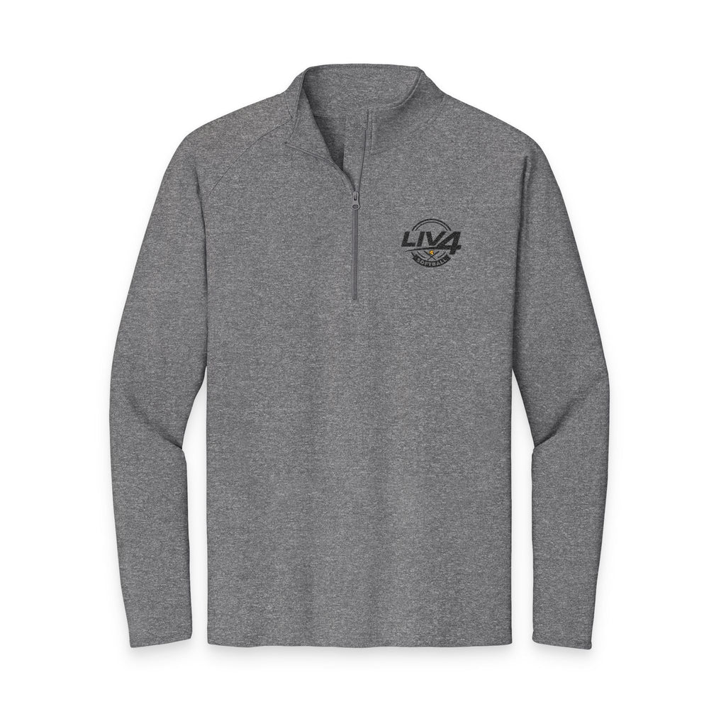 LIV 4 Softball Embroidered Men's Performance Lightweight Quarter-Zip | Moisture Wicking