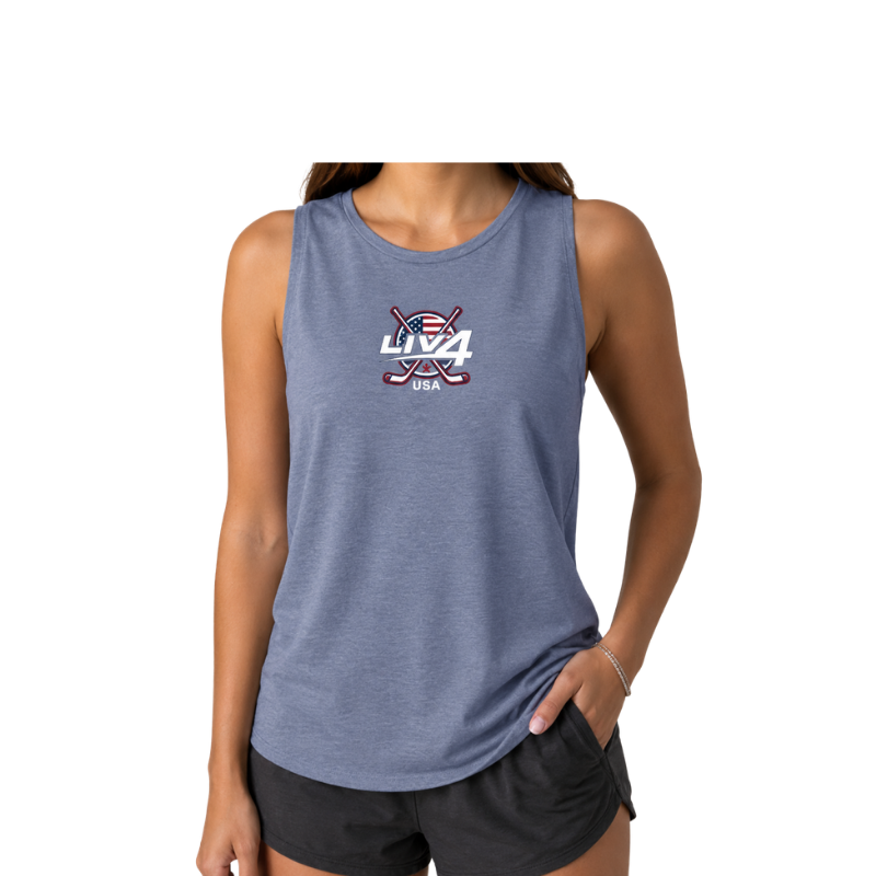 LIV 4 Hockey USA Women's Tri-Blend Wicking Tank