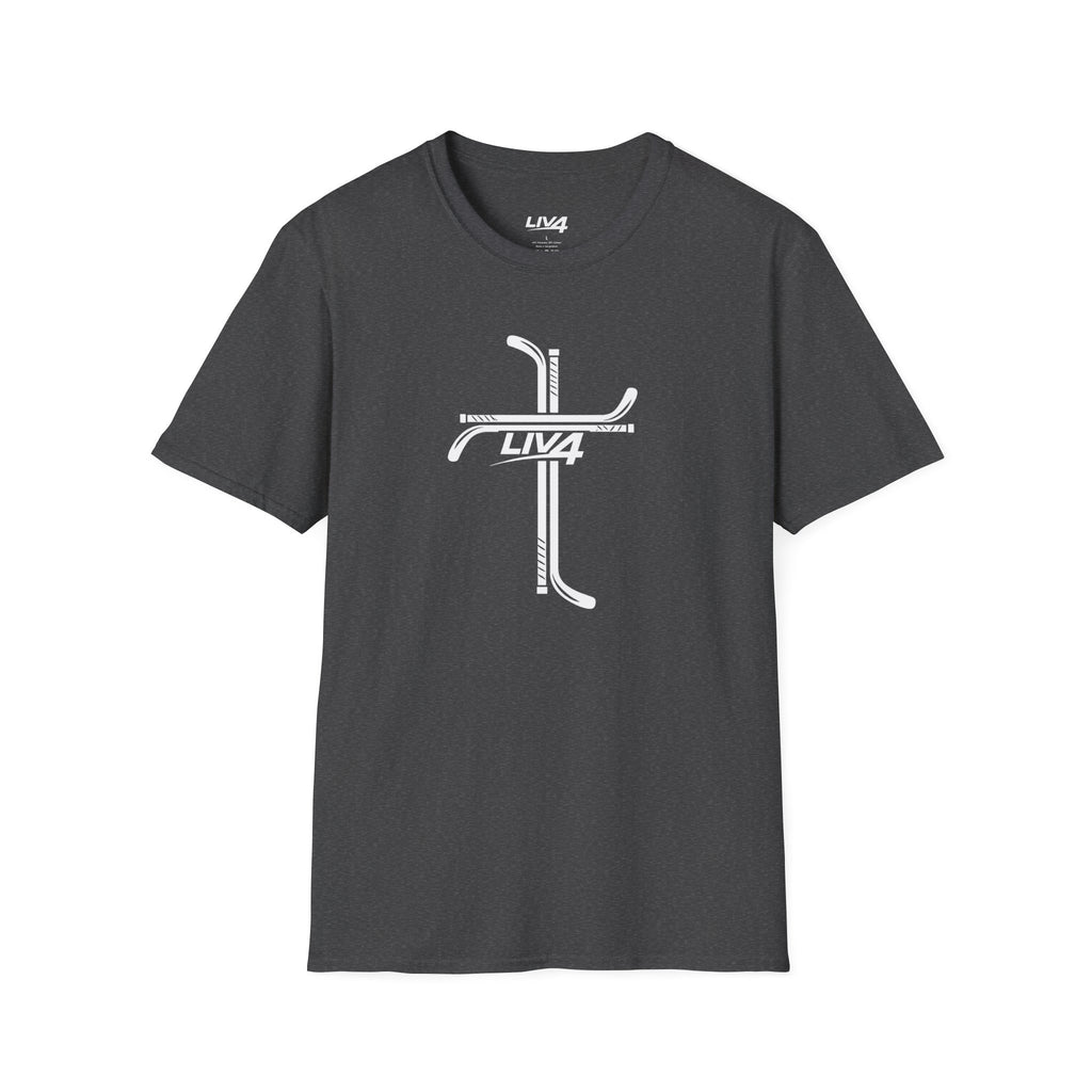 LIV 4 Hockey Cross Unisex Lightweight T-Shirt | White Letter