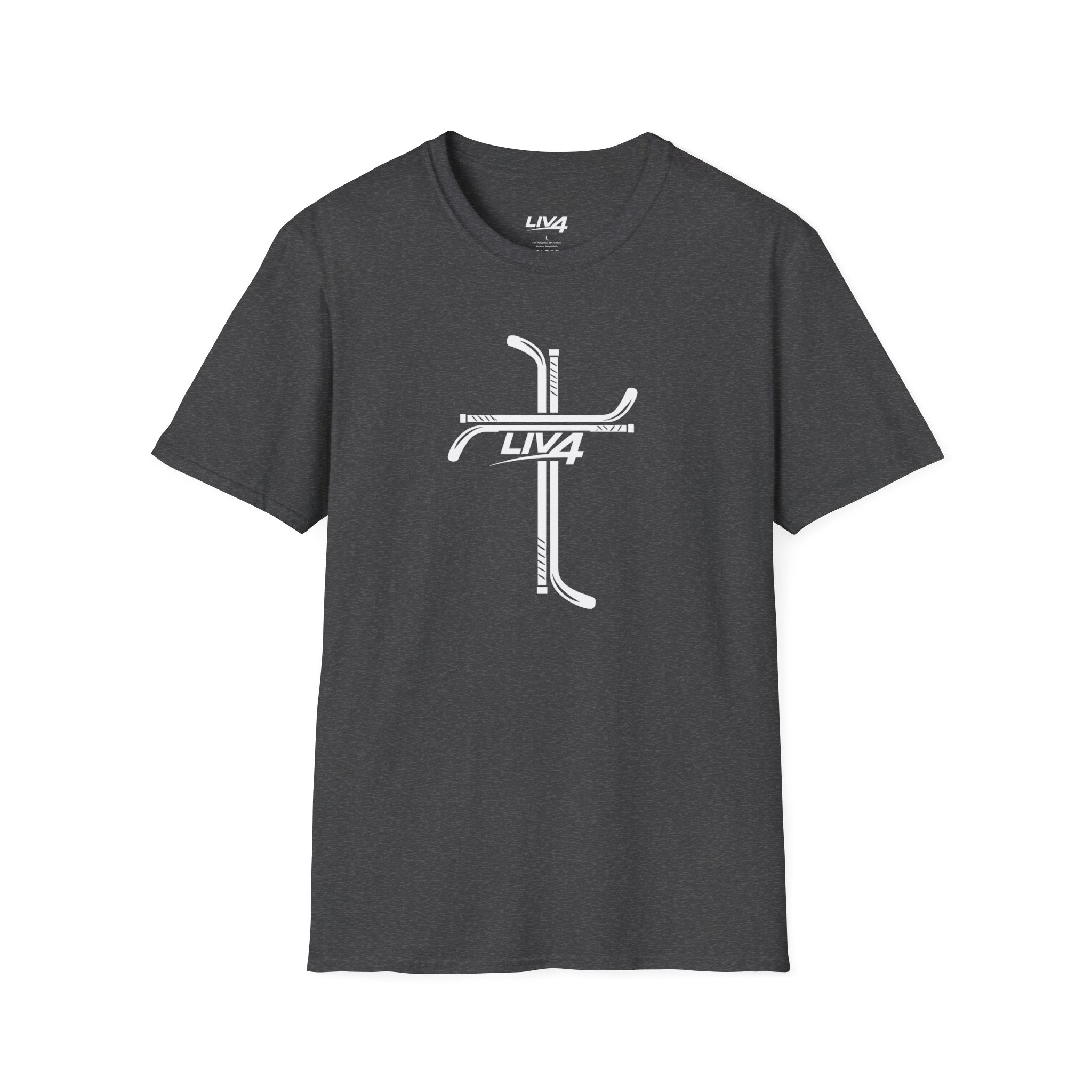 LIV 4 Hockey Cross Unisex Lightweight T-Shirt | White Letter