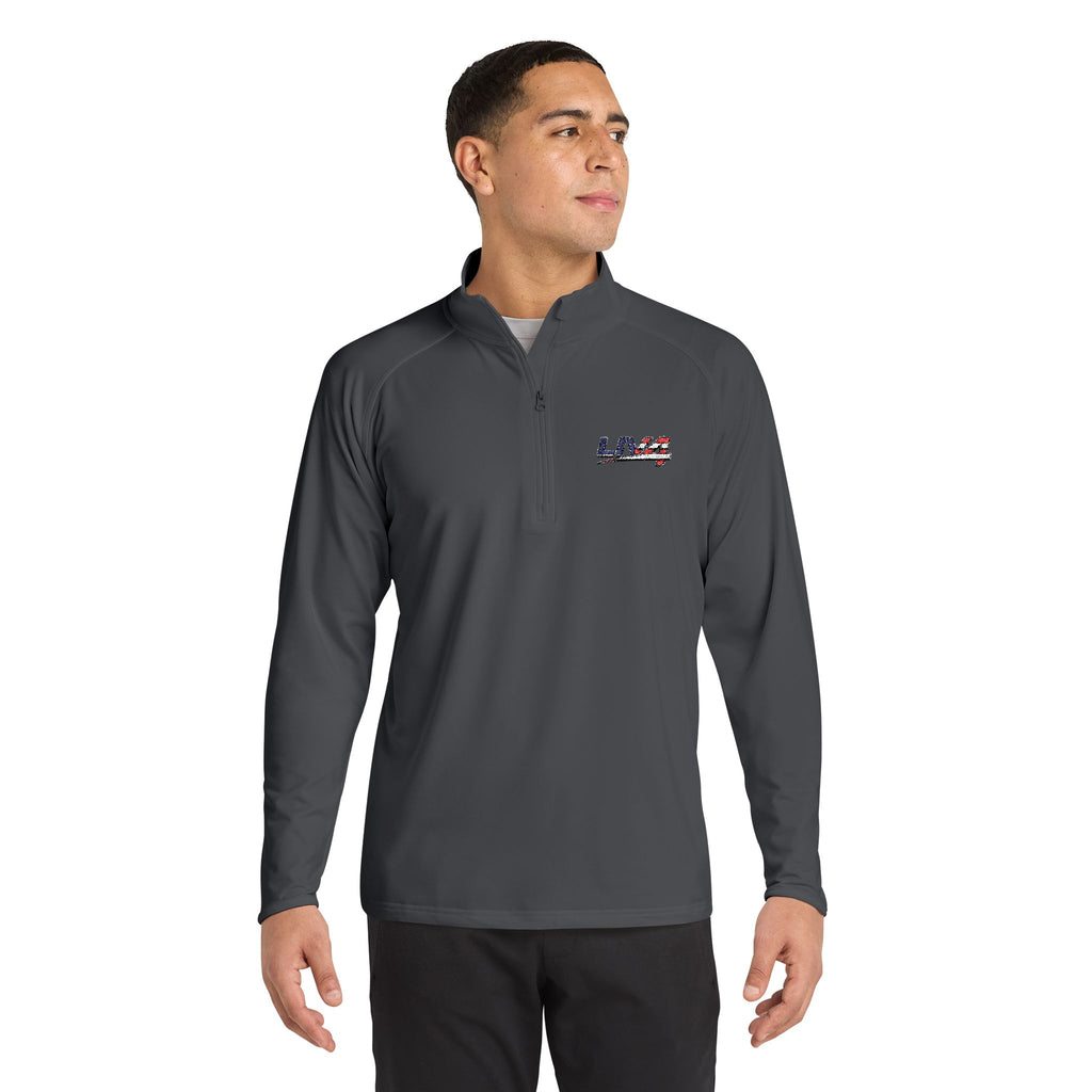 LIV 4 Embroidered Patriotic Men's Performance Lightweight Quarter-Zip | UPF 50