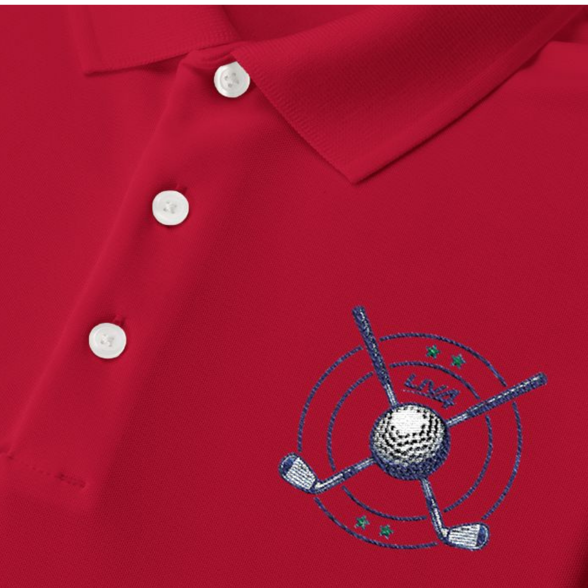 LIV 4 Crossed Golf Clubs Embroidered Men's Performance Polo | Lightweight UPF 50