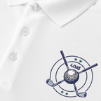LIV 4 Crossed Golf Clubs Embroidered Men's Performance Polo | Lightweight UPF 50