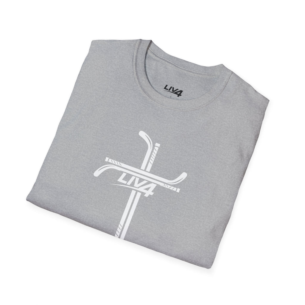 LIV 4 Hockey Cross Unisex Lightweight T-Shirt | White Letter