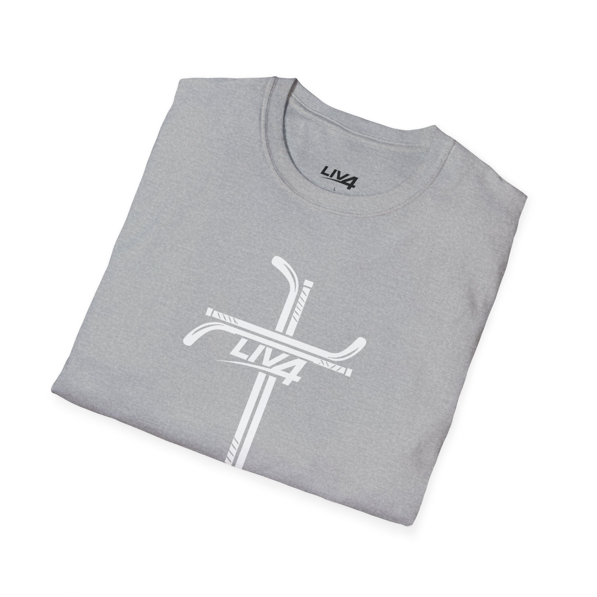 LIV 4 Hockey Cross Unisex Lightweight T-Shirt | White Letter