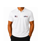LIV 4 Patriotic Golf Clubs Flag Embroidered Men's Performance Polo | Lightweight UPF 50