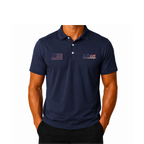 LIV 4 Patriotic Golf Clubs Flag Embroidered Men's Performance Polo | Lightweight UPF 50