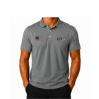 LIV 4 Patriotic Golf Clubs Flag Embroidered Men's Performance Polo | Lightweight UPF 50