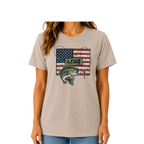 LIV 4 Bass Fishing Patriotic Women's Relaxed T-Shirt