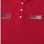 LIV 4 Patriotic Golf Clubs Flag Embroidered Men's Performance Polo | Lightweight UPF 50
