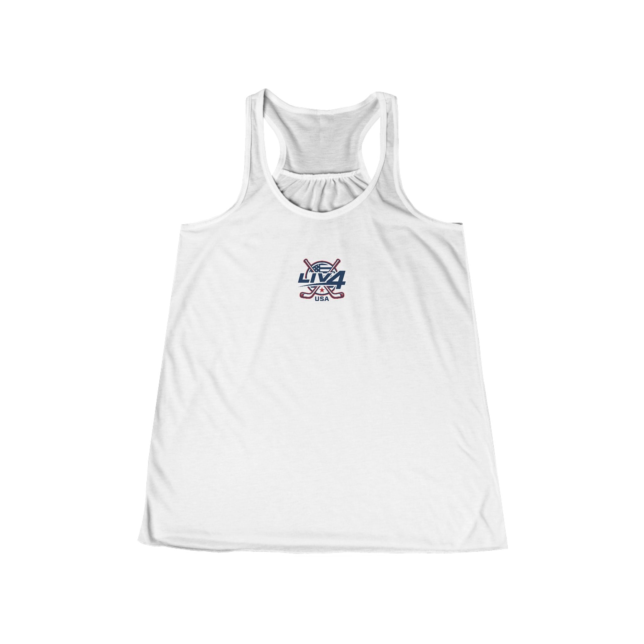 LIV 4 Hockey USA Patriotic Women's Flowy Racerback Tank
