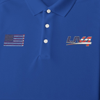 LIV 4 Patriotic Golf Clubs Flag Embroidered Men's Performance Polo | Lightweight UPF 50