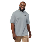 LIV 4 Patriotic Embroidered Premium Polo | Blue Line USA Flag on Sleeve | Relaxed Fit