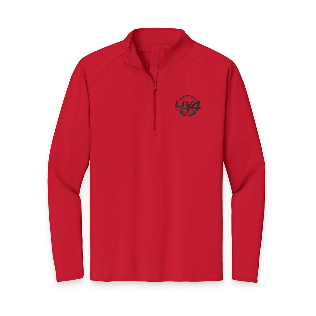 LIV 4 Hockey Embroidered Men's Performance Lightweight Quarter-Zip | Moisture Wicking