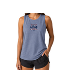 LIV 4 Hockey USA Women's Tri-Blend Wicking Tank | Blue Letter