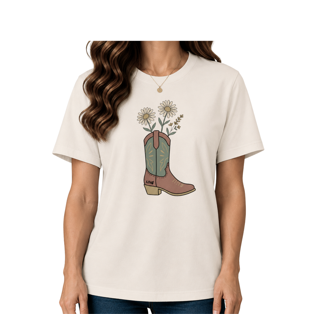 LIV 4 Cowboy Floral - Women's Relaxed T-Shirt