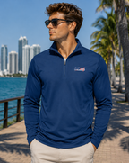 LIV 4 Patriotic Men's Performance Quarter-Zip | UPF Protection | Moisture Wicking