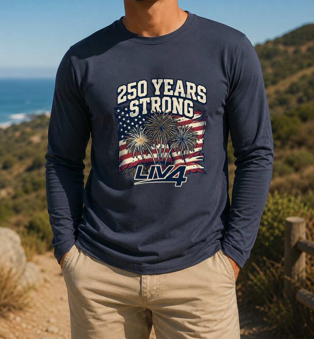 LIV 4 America 250 Strong Long Sleeve Performance Shirt | UPF 50