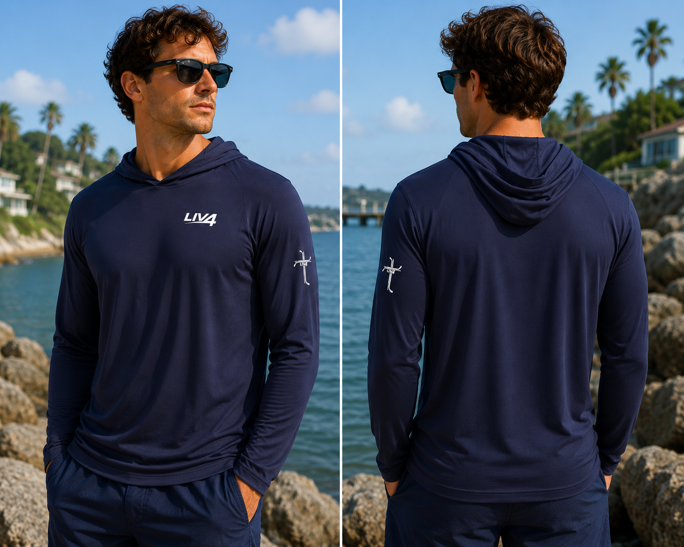 LIV 4 Hockey Cross Unisex Long Sleeve Hooded Pullover
