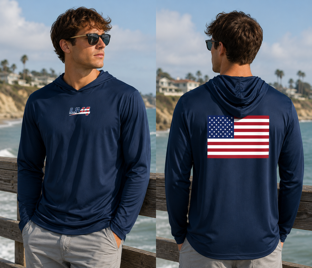 LIV 4 Patriotic and USA Flag Lightweight Hoodie | UPF 50+