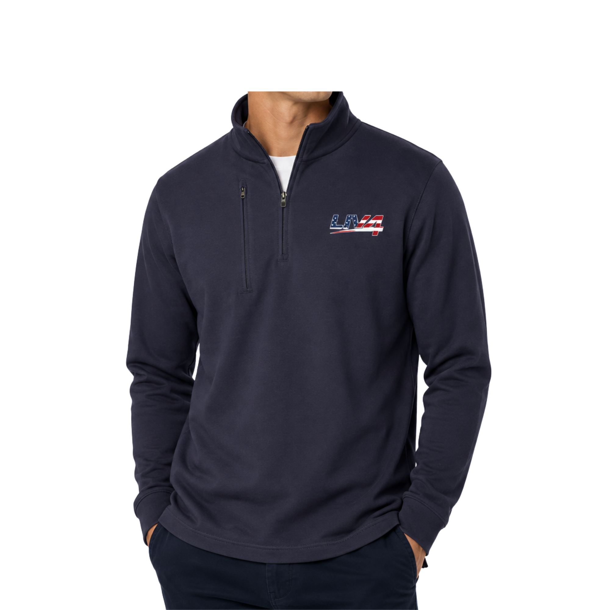LIV 4 Patriotic Men's Performance Quarter-Zip | Moisture Wicking