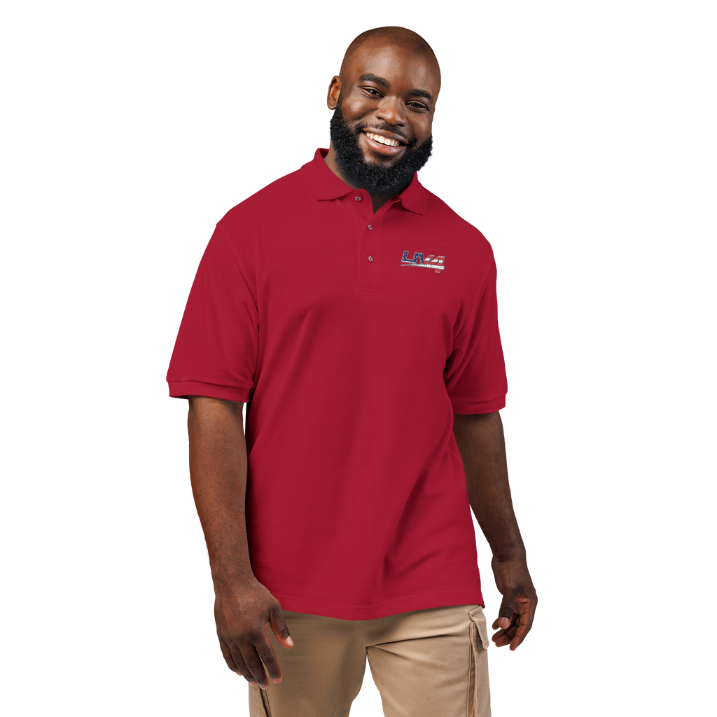 LIV 4 Patriotic Embroidered Premium Polo | Relaxed Fit
