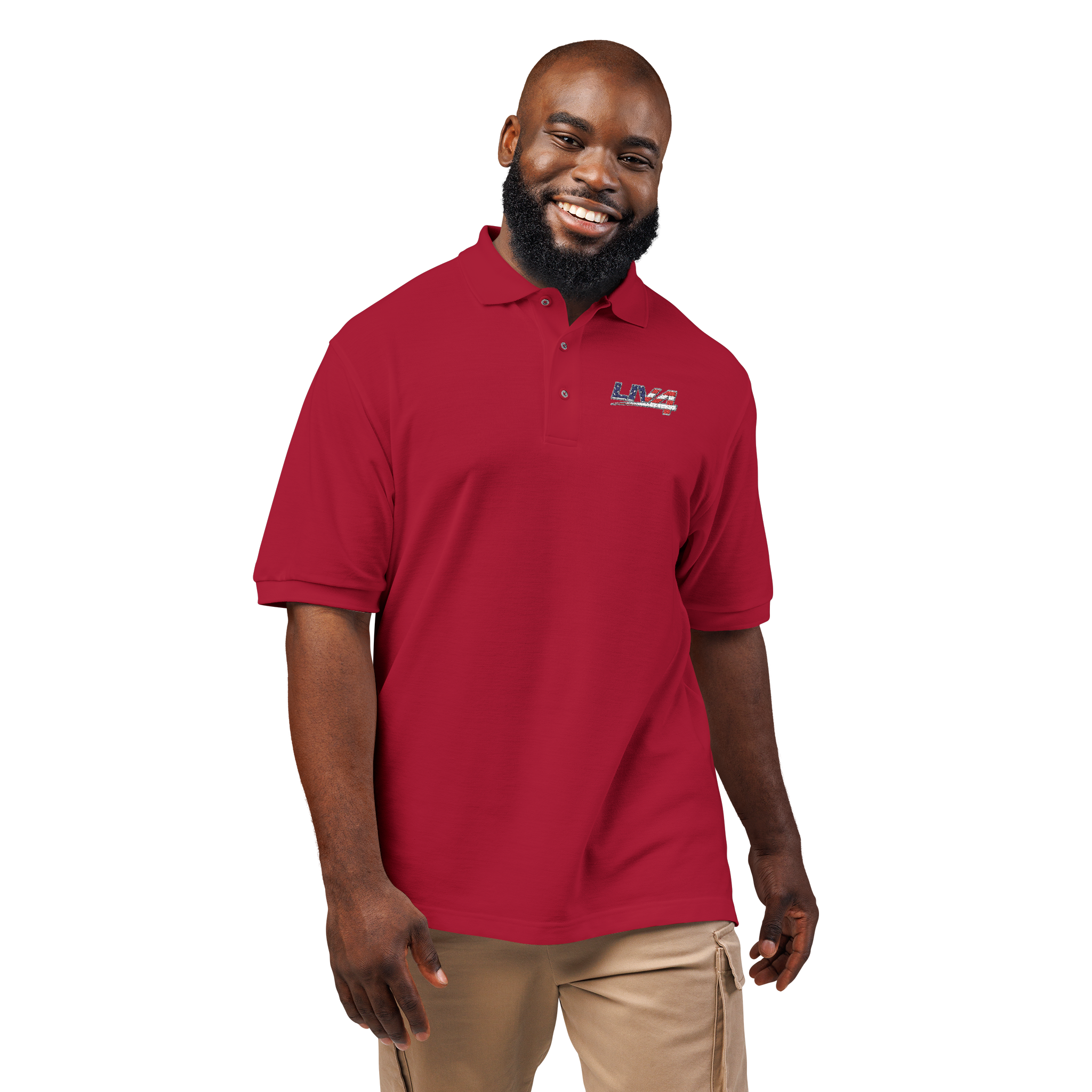 LIV 4 Patriotic Embroidered Premium Polo | Relaxed Fit