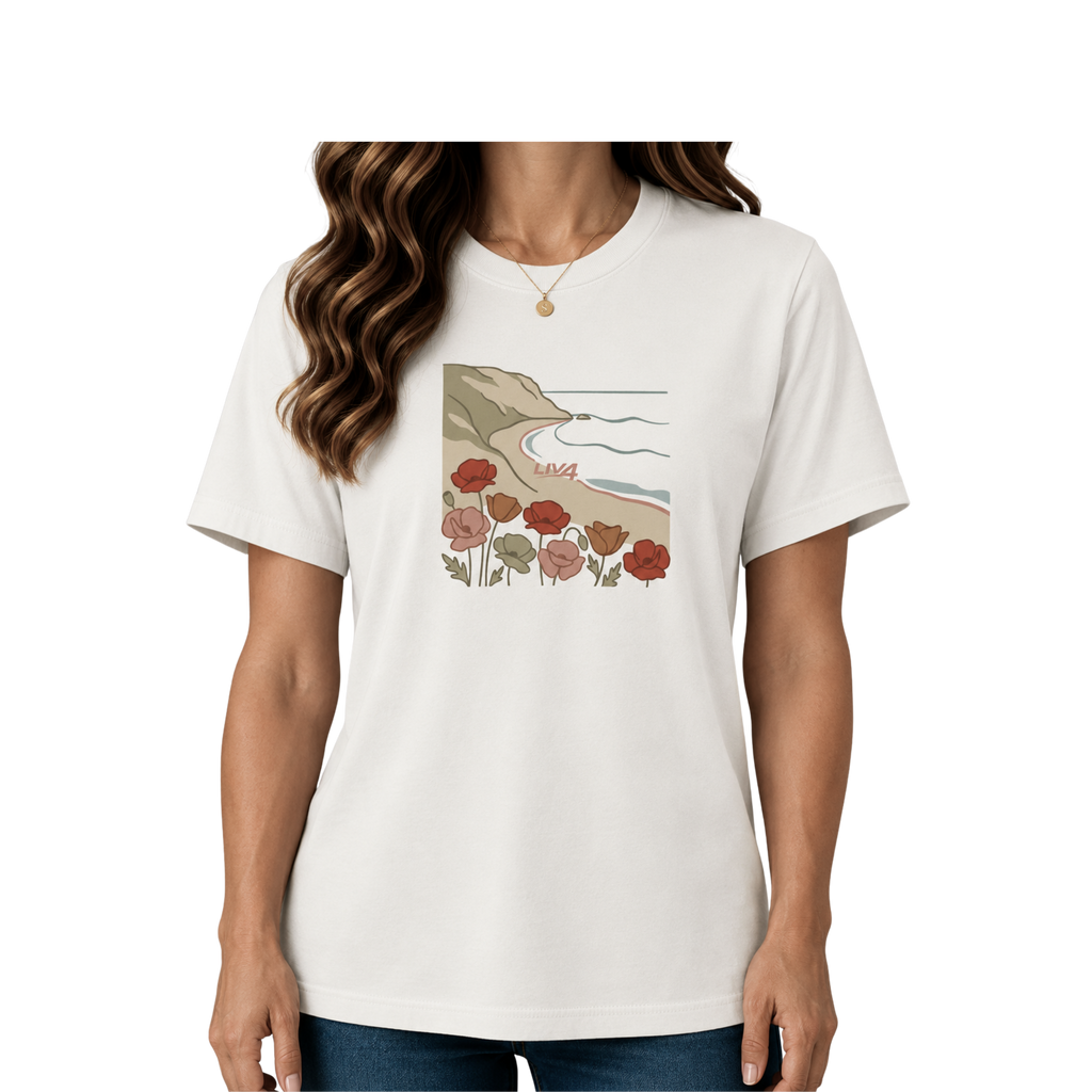 LIV 4 Poppy Coast - Women's Relaxed T-Shirt
