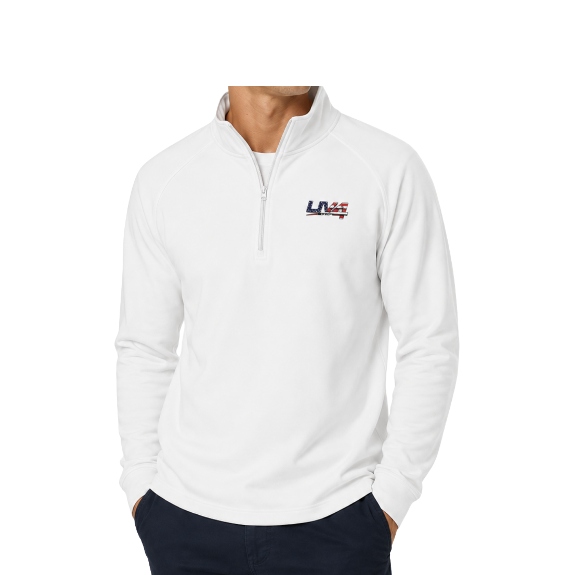 LIV 4 Embroidered Patriotic Unisex Premium Quarter-Zip | Moisture Wicking