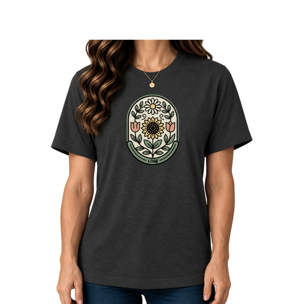 LIV 4 Sunflower Daisy & Tulips - Women's Relaxed T-Shirt