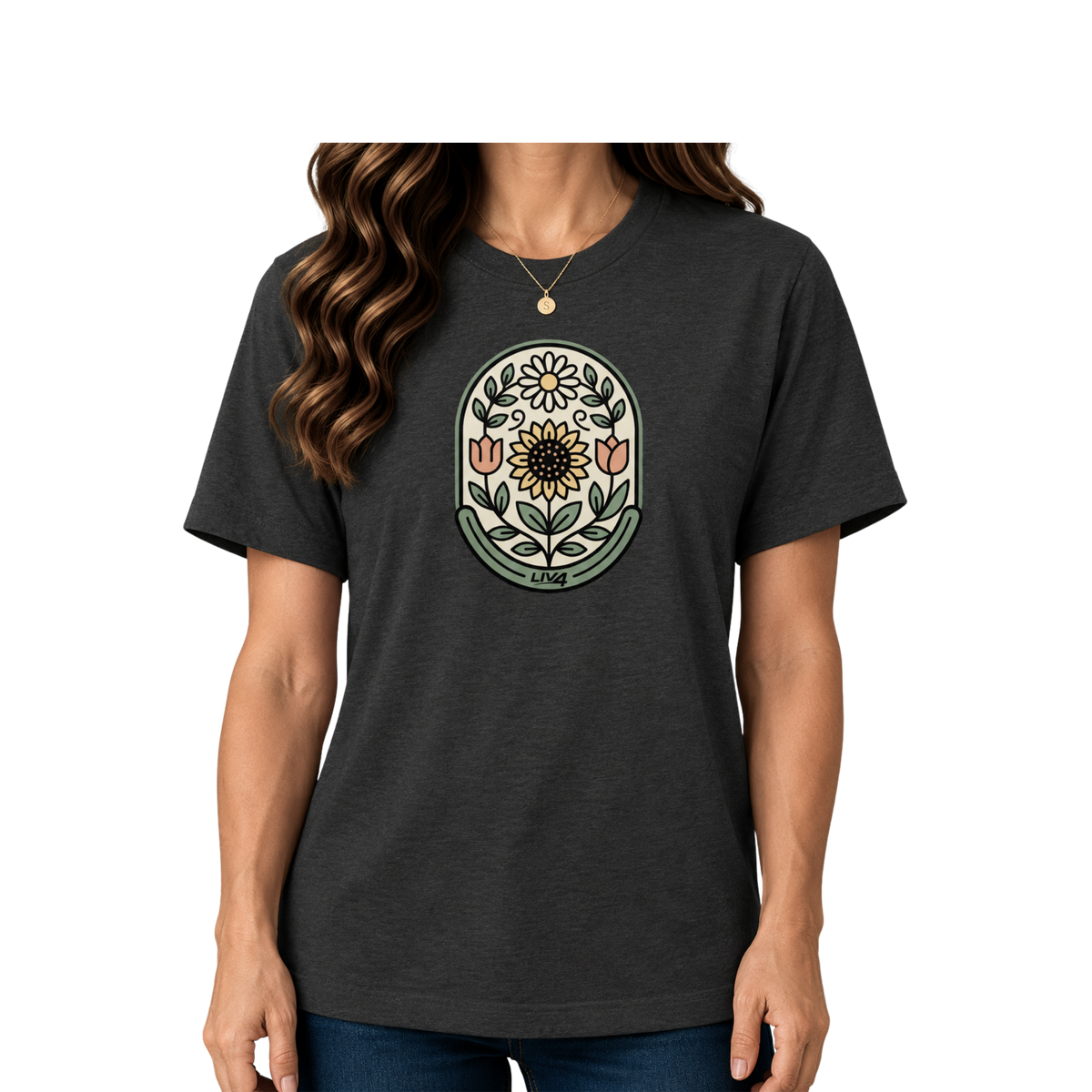 LIV 4 Sunflower Daisy & Tulips - Women's Relaxed T-Shirt