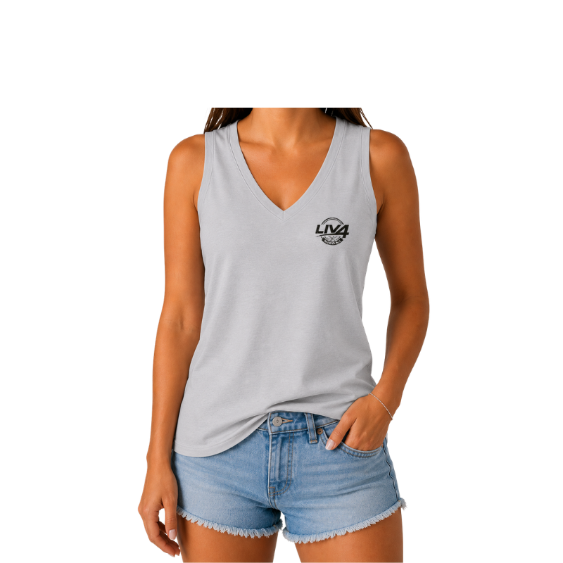 LIV 4 Baseball and Bats Women's V-Neck Tank | Moisture Wicking