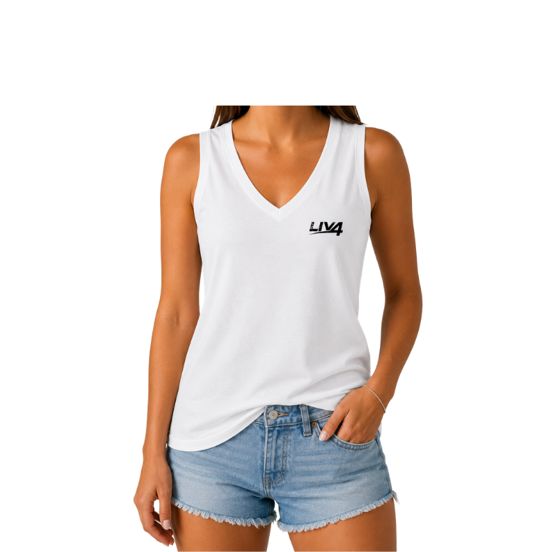 LIV 4 Baseball Women's V-Neck Tank | Moisture Wicking
