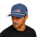 LIV 4 Patriotic Embroidered Classic Rope Curved Bill Hat | Snapback and Adjustable