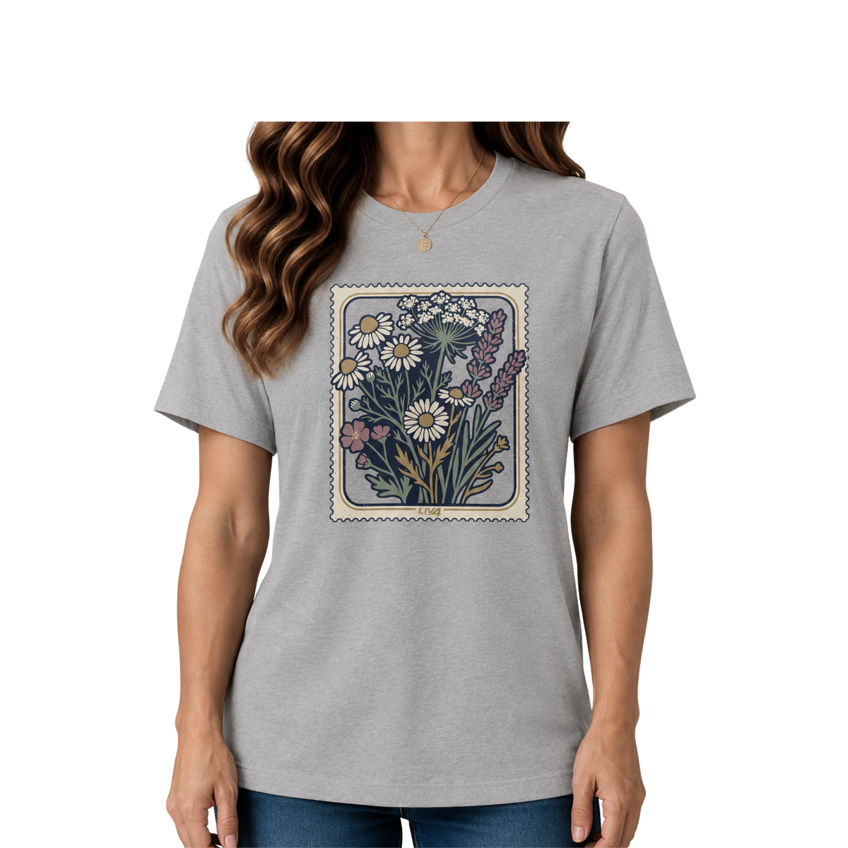 LIV 4 Floral Stamp - Women's Relaxed T-Shirt